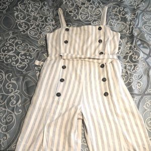 Kittenish grey and white romper